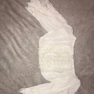 festival white crop top